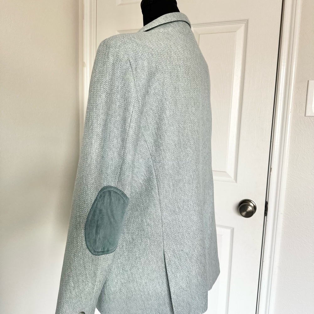 LOFT Light blue/grey Women's Blazer in herringbone stitch.๐ - Picture 4 of 5